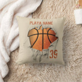 破れたバスケットボール装飾用クッション クッション (ブランケット)