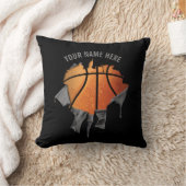 破れたバスケットボール装飾用クッション クッション (ブランケット)