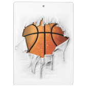 破れたバスケットボール クリップボード (裏面)