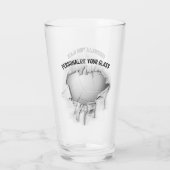 破れたバレーボパーソナライズされたール タンブラーグラス (裏面)