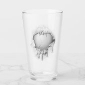 破れたバレーボールガラス タンブラーグラス (正面)