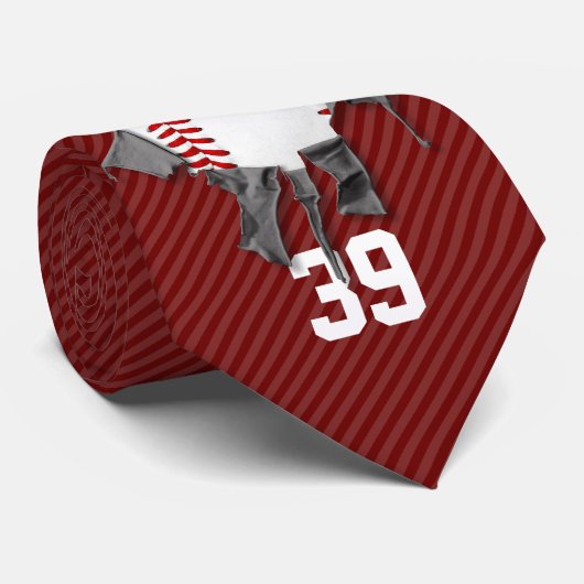 破れたパーソナライズされた野球のネクタイ ネクタイ (ロール)