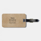 破れたフットボパーソナライズされたールのラゲッジタグ ラゲッジタグ (裏面横)