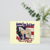 破れたフラッグクリーム葉書 ポストカード (スタンド正面)