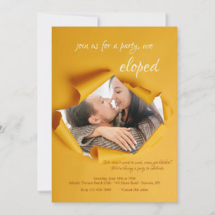 破れたフレーム写真アナウンスカード 案内状