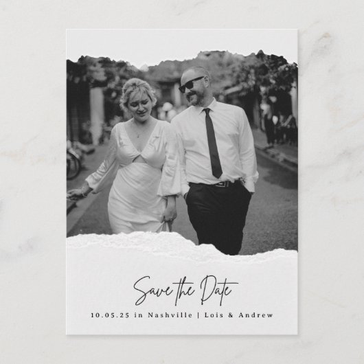 破れたページ日付の写真はがきを保存する ポストカード (正面)