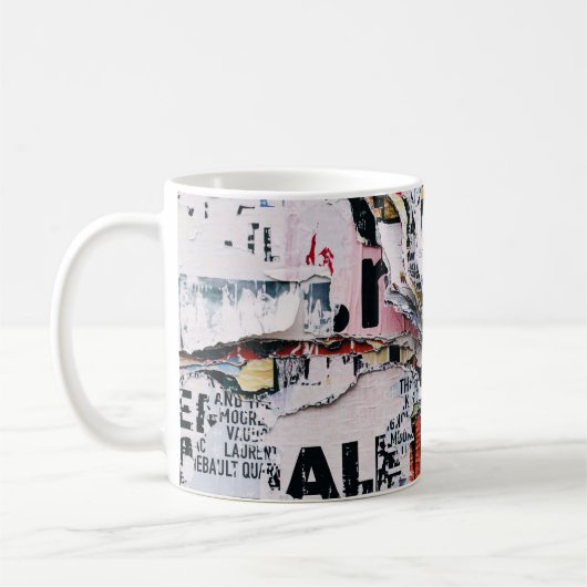 破れた写真を閉じる紙 コーヒーマグカップ (左)