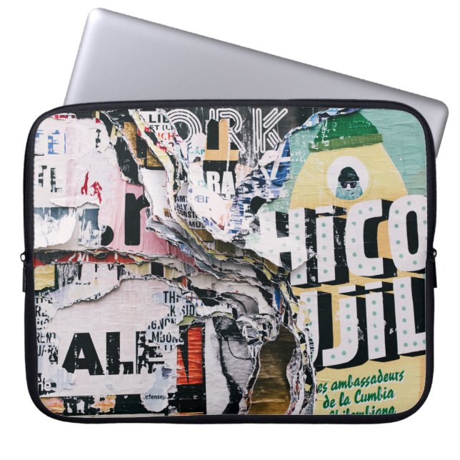 破れた写真を閉じる紙 ラップトップスリーブ (正面)