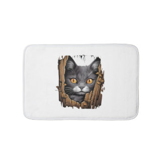 破れた生地から可愛い子猫 – Cats Tシャツ バスマット