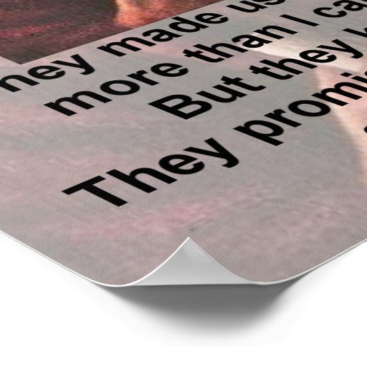 破れた約束 ポスター (角)