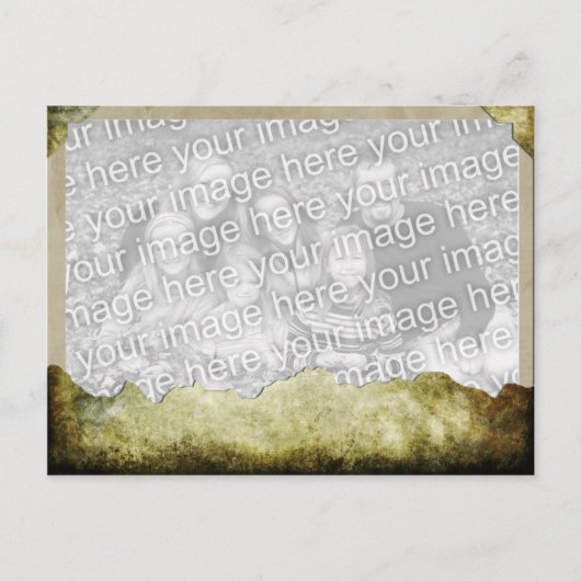 破れた紙テンプレート ポストカード (正面)