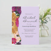 破れた紙ボホフローラウォーター色ブライダルブランチ 招待状 (スタンド正面)