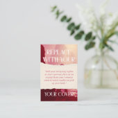 破れた紙ロマンス作家ブックリリースマーケティング 名刺 (スタンド正面)