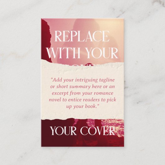 破れた紙ロマンス作家ブックリリースマーケティング 名刺 (正面)