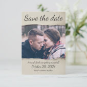 破れた紙写真Save the Date! 招待状 (スタンド正面)