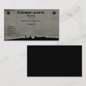 破れた紙名刺，グレー 名刺 (正面/裏面)