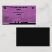 破れた紙名刺，紫 名刺 (正面/裏面)