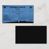 破れた紙名刺（青） 名刺 (正面/裏面)