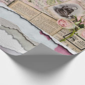 破れた紙新聞 ラッピングペーパー (角)