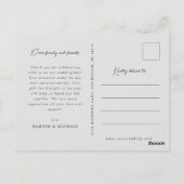 破れた紙結婚の山々の感謝してい写真 ポストカード (裏面)