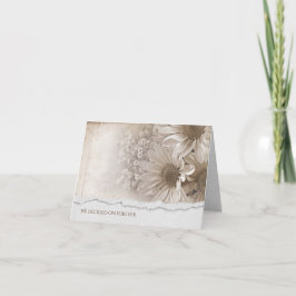 破れた縁のダイシーの花束　誓いの更新式 招待状