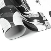 破れた通り広告ポスターが背景をコラージュする ラッピングペーパー (ロールコーナー)