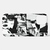 破れた通り広告ポスターが背景をコラージュする Case-Mate iPhoneケース (裏面 (横))