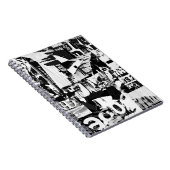 破れた通り広告ポスターのコラージュの背景 ノートブック (右側)