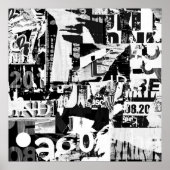 破れた通り広告ポスターのコラージュの背景 ポスター (正面)