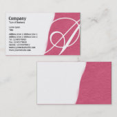 破れた遠くに – クリムゾンラフ紙テクスチャ 名刺 (正面/裏面)