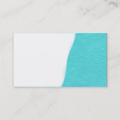 破れた遠くに – シアンの粗い紙テクスチャ 名刺 (裏面)