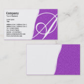 破れた遠くに – 紫のエンボステクスチャ 名刺 (正面/裏面)
