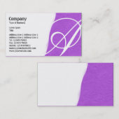 破れた遠くに – 紫ラフ紙テクスチャ 名刺 (正面/裏面)