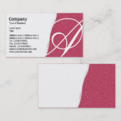 破れた遠くに – 赤いエンボステクスチャ 名刺 (正面/裏面)