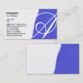 破れた遠くに – 青ざめた粗紙テクスチャ 名刺 (正面/裏面)