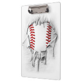 破れた野球 クリップボード (左)