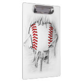 破れた野球 クリップボード (右)