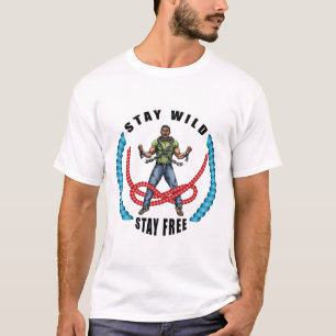 「破れない精神、果てしなく自由」 Tシャツ