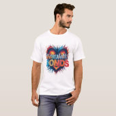 破れない絆 – はっきりしたおよび鮮やかハート・アートワーク Tシャツ (正面フル)