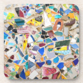 破カラフルれた陶器の壁の写真 コースター (正面)