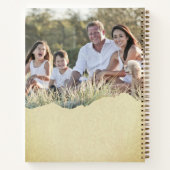 破パーソナライズされた裂した写真感謝ジャーナル ノートブック (裏面)