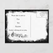 破ファンキー裂した紙音楽Save the Date 案内ポストカード (裏面)