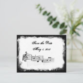 破ファンキー裂した紙音楽Save the Date 案内ポストカード (スタンド正面)