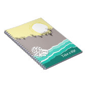 破モダンれた夕日のビーチシェル – ディップ! ノートブック (右側)