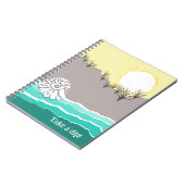 破モダンれた夕日のビーチシェル – ディップ! ノートブック (左側)