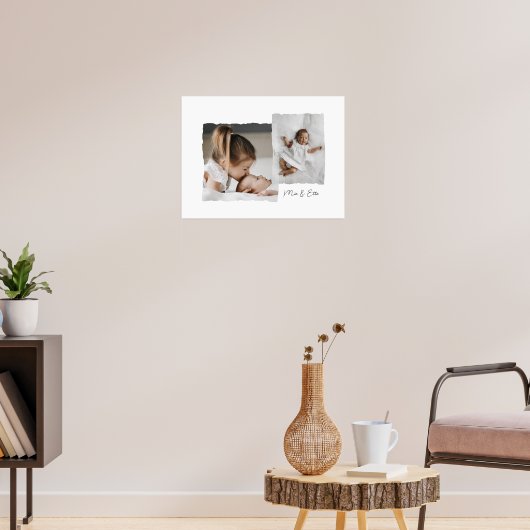 破モダン数々の写真パーソナライズされた脚本 ポスター (リビング3)