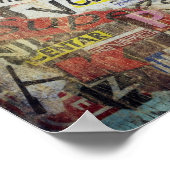 破モダン裂した新聞デザイン ポスター (角)