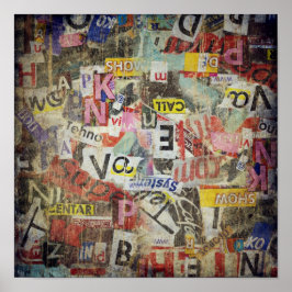 破モダン裂した新聞デザイン ポスター