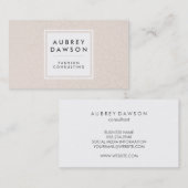 破モダン裂パターンのベージュ 名刺 (正面/裏面)