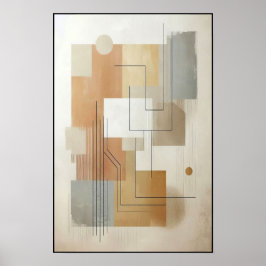 破壊されたアーストーン幾何学 ポスター